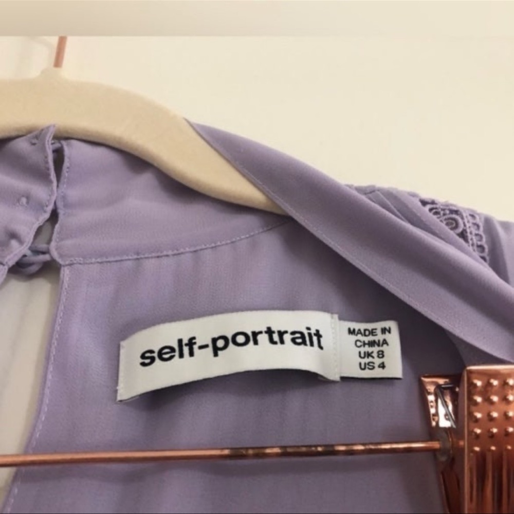 Self portrait Lavender Purple midi elegant dress - Picture 5 of 5